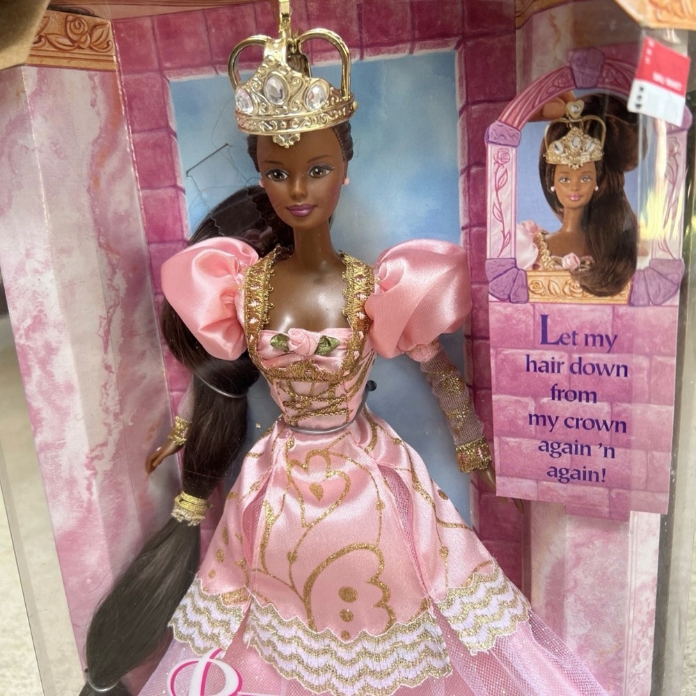 Mattel 1997 Rapunzel Barbie #18164 NRFB Long Hair Crown - Picture 10 of 12